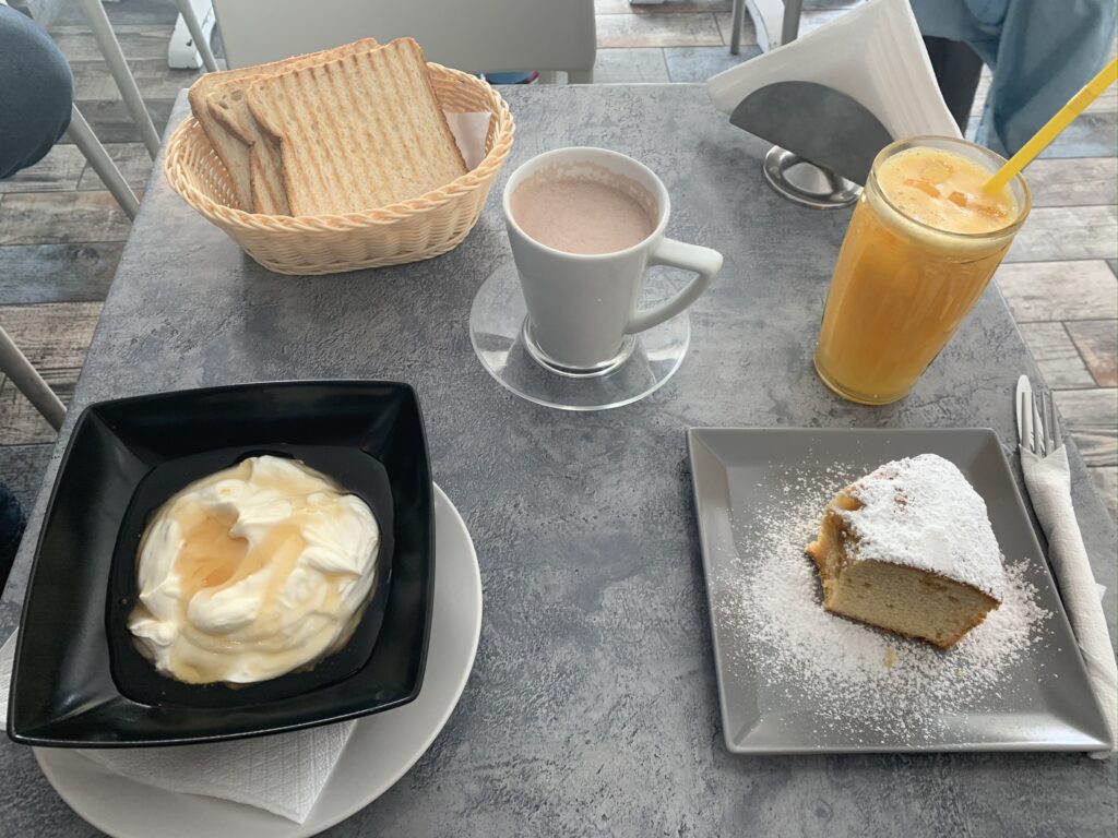 Breakfast at a Cafe nearby 