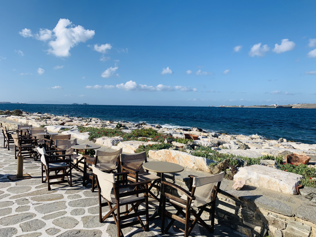 Waterfront cafe in Parikia, Paros